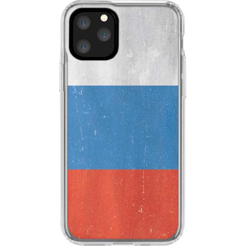 Russian Flag Distressed iPhone 11 Pro Clear Case
